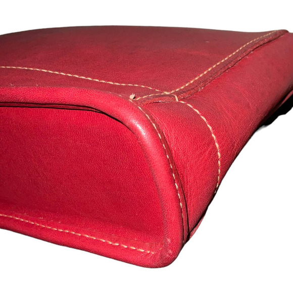 Coach Vintage Red Top-Handle Bleeker Demi-zip 9311 Made in the United States - Picture 7 of 16